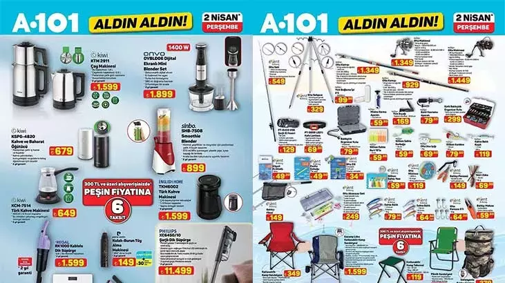 A 101 2 NİSAN PERŞEMBE AKTÜEL ÜRÜNLER KATALOĞU!