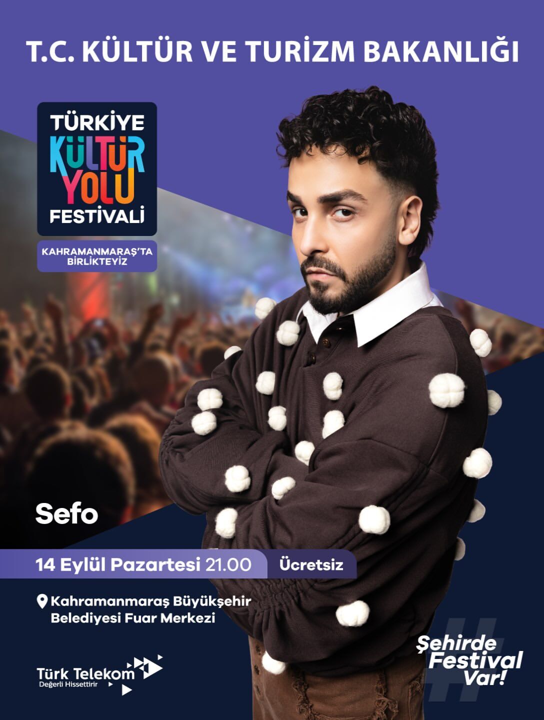 Kahramanmaraş’ta 14 Eylül Akşamı @Sefo Rüzgârı Esecek! 🎶Sefo’nun Sevilen Şarkıları Bu Kez Festi