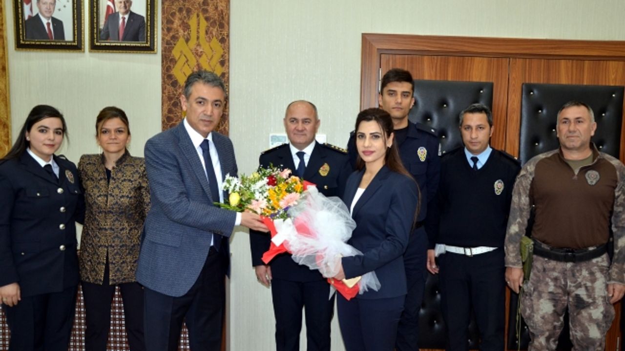 Elbistan İlçe Emniyet Müdürü Hakan Aşık'tan Kaymakam Tuncay Akkoyun'a ziyaret
