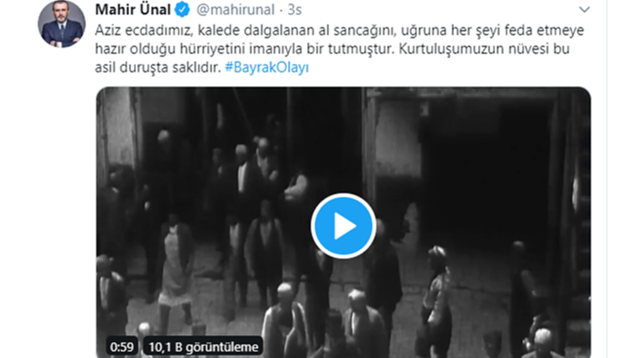 Ak Parti  Genel Başkan Yardımcısı Mahir Ünal’ın Başlattığı  #Bayrakolayı Hashtag’i Türkiye Gündemine Oturdu