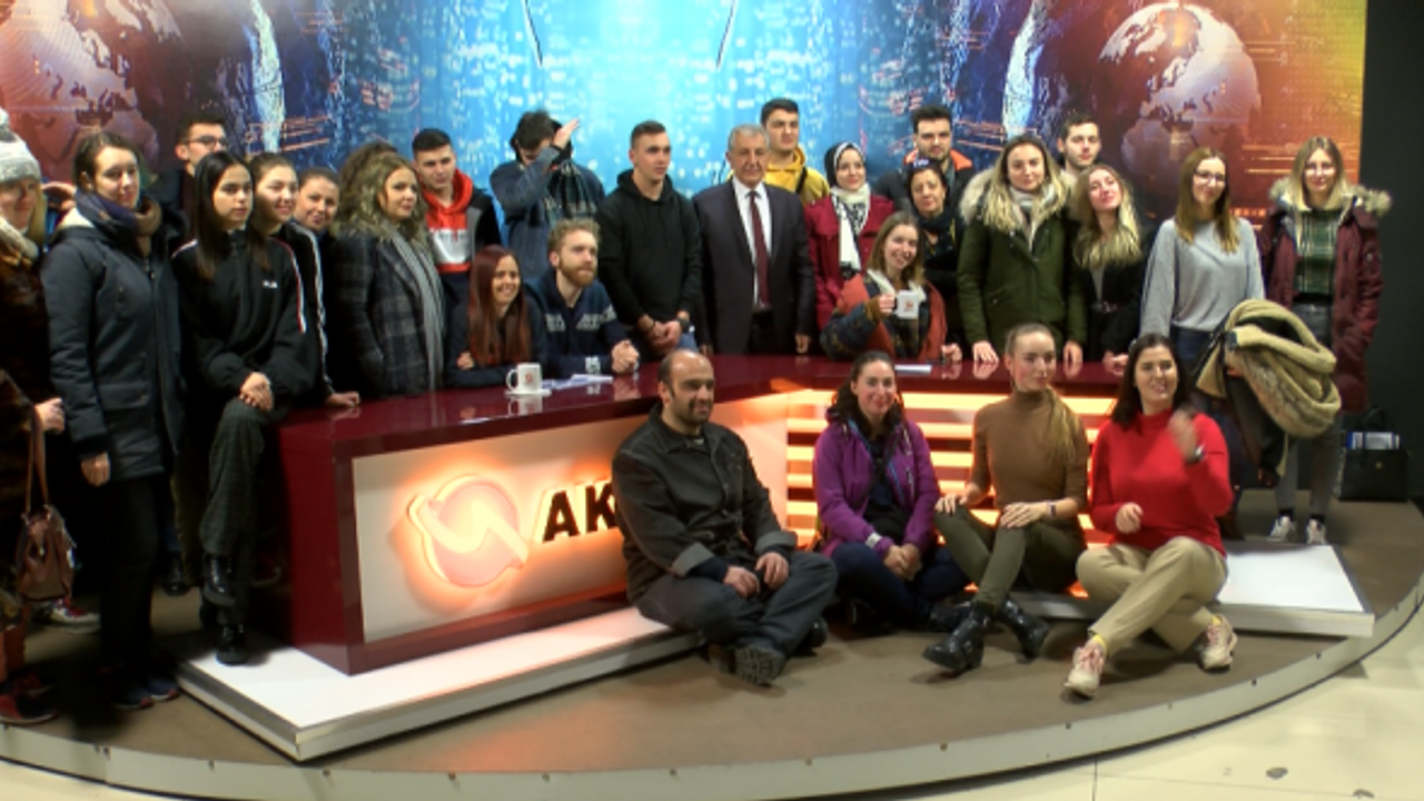 Erasmus Plus Öğrencilerinden Aksu TV’ye Ziyaret
