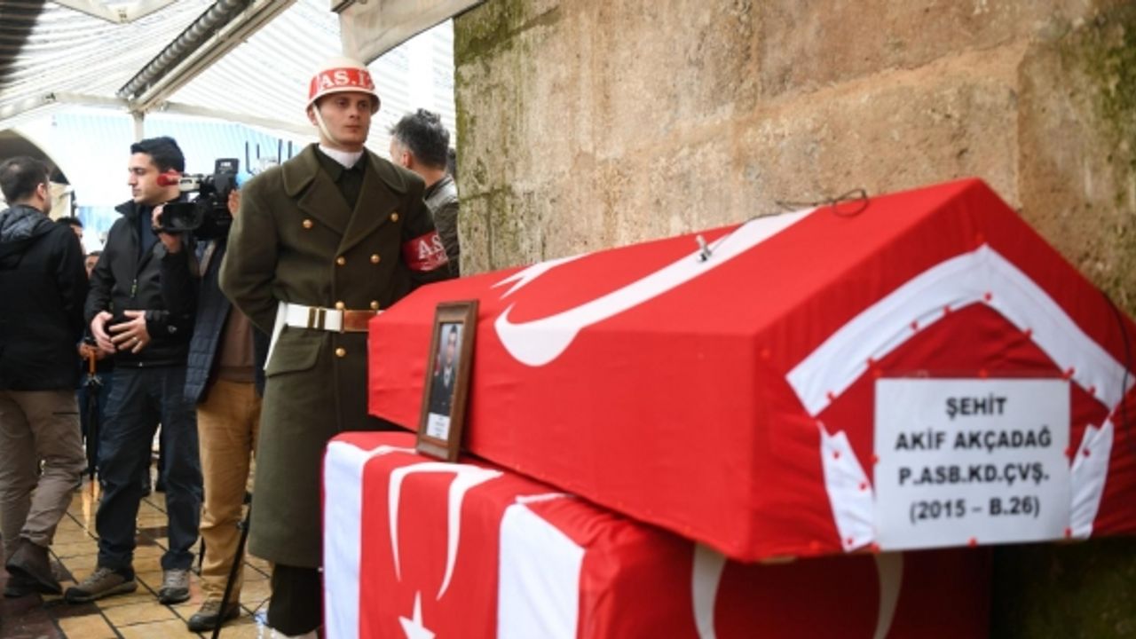 Kahramanmaraş Piyade Astsubay Kıdemli Çavuş Akif Akçadağ Son Yolculuğuna Uğurlandı