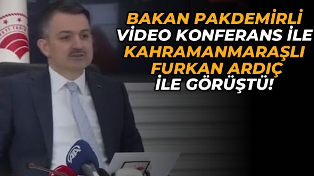 Bakan Pakdemirli, çiftçi çocuklarıyla video konferansla bir araya geldi!