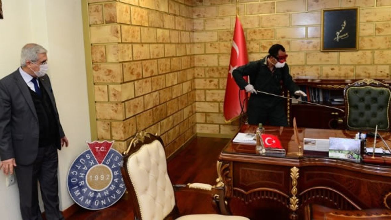 KSÜ’de dezenfekte çalışmaları aralıksız sürüyor!