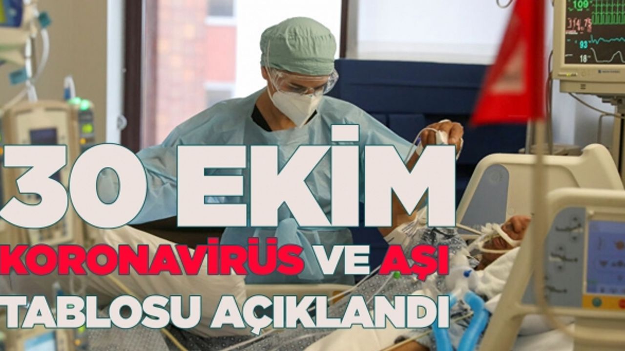 30 Ekim koronavirüs tablosu açıklandı