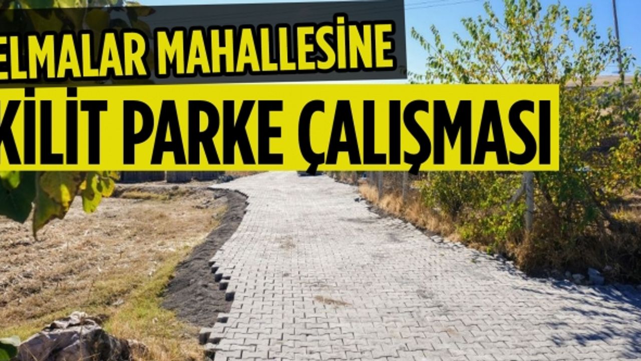 Dulkadiroğlu’ndan Elmalar Mahallesine kilit parke çalışması