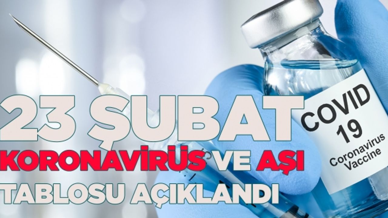 23 Şubat koronavirüs tablosu açıklandı