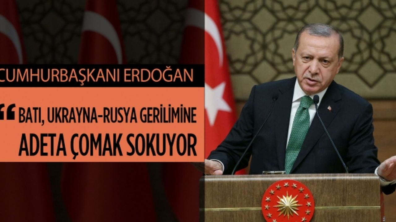 Cumhurbaşkanı Erdoğan: Batı, Ukrayna-Rusya gerilimine adeta çomak sokuyor