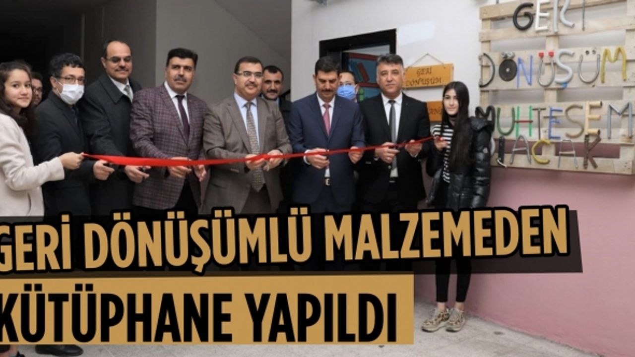 Kahramanmaraş'ta geri dönüşüm yoluyla kütüphane yapıldı