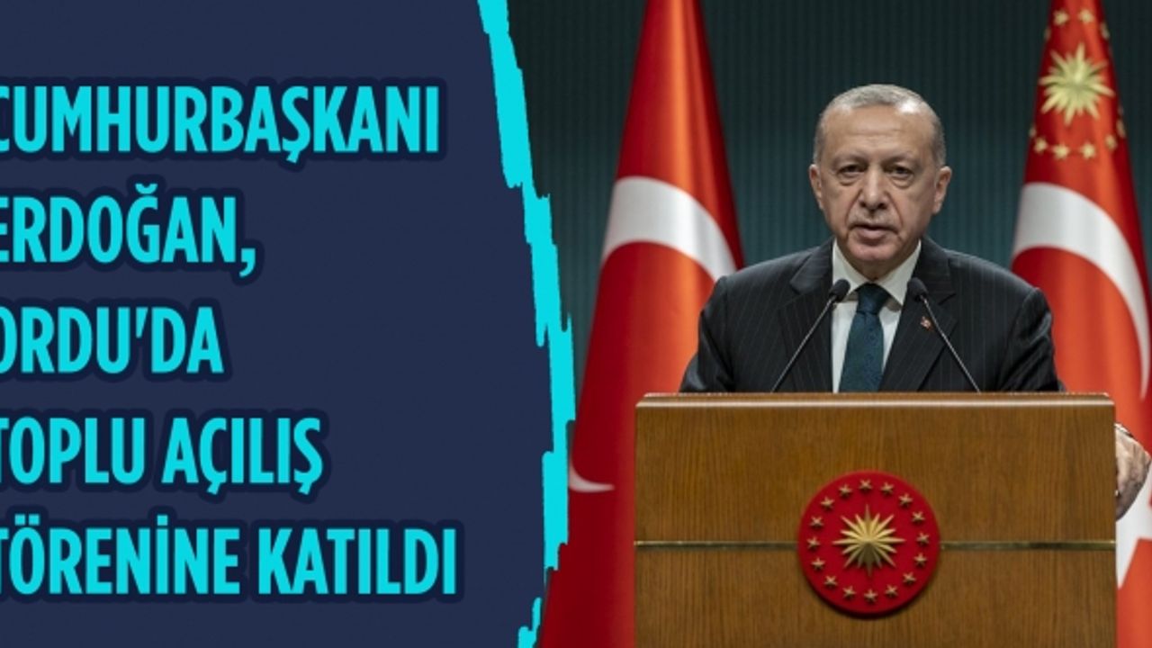 Cumhurbaşkanı Erdoğan, Ordu'da toplu açılış törenine katıldı