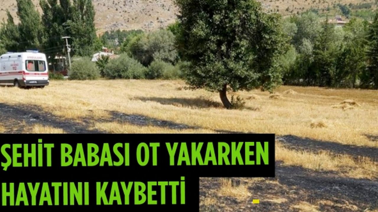 Şehit babası ot yakarken hayatını kaybetti