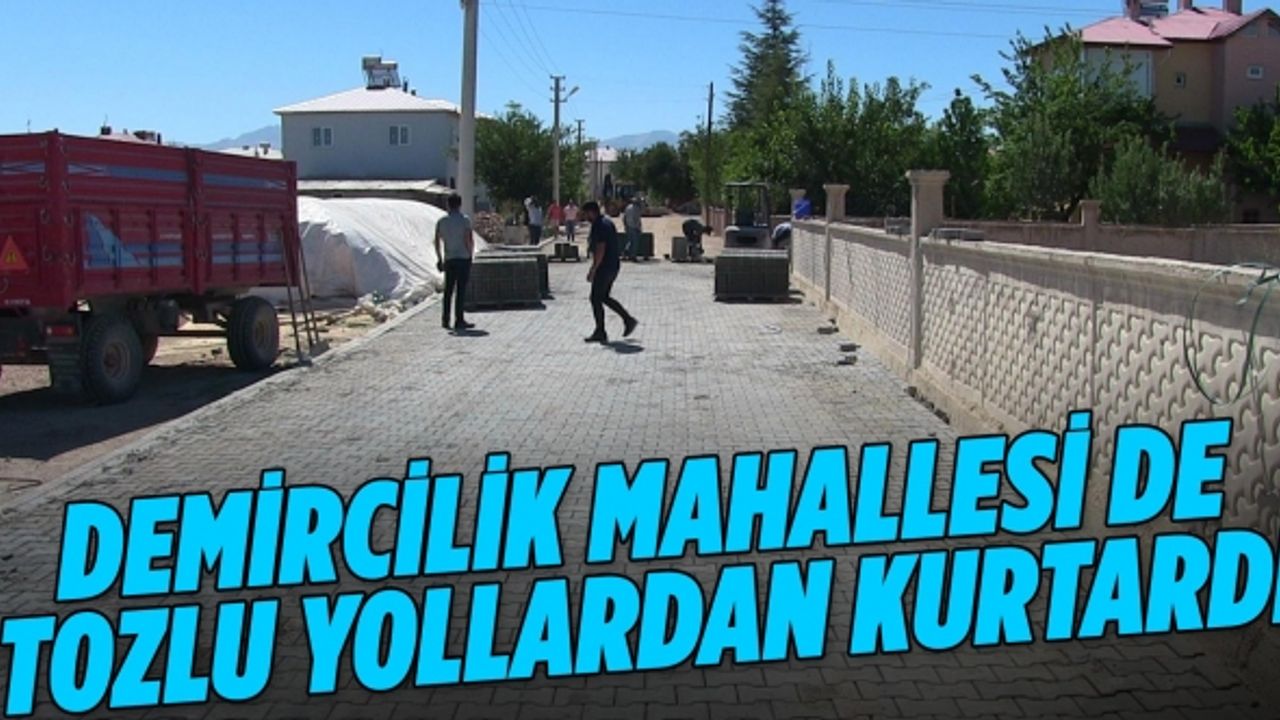 Büyükşehir belediyesi, Elbistan’ın Demircilik Mahallesini de tozlu yollardan kurtardı
