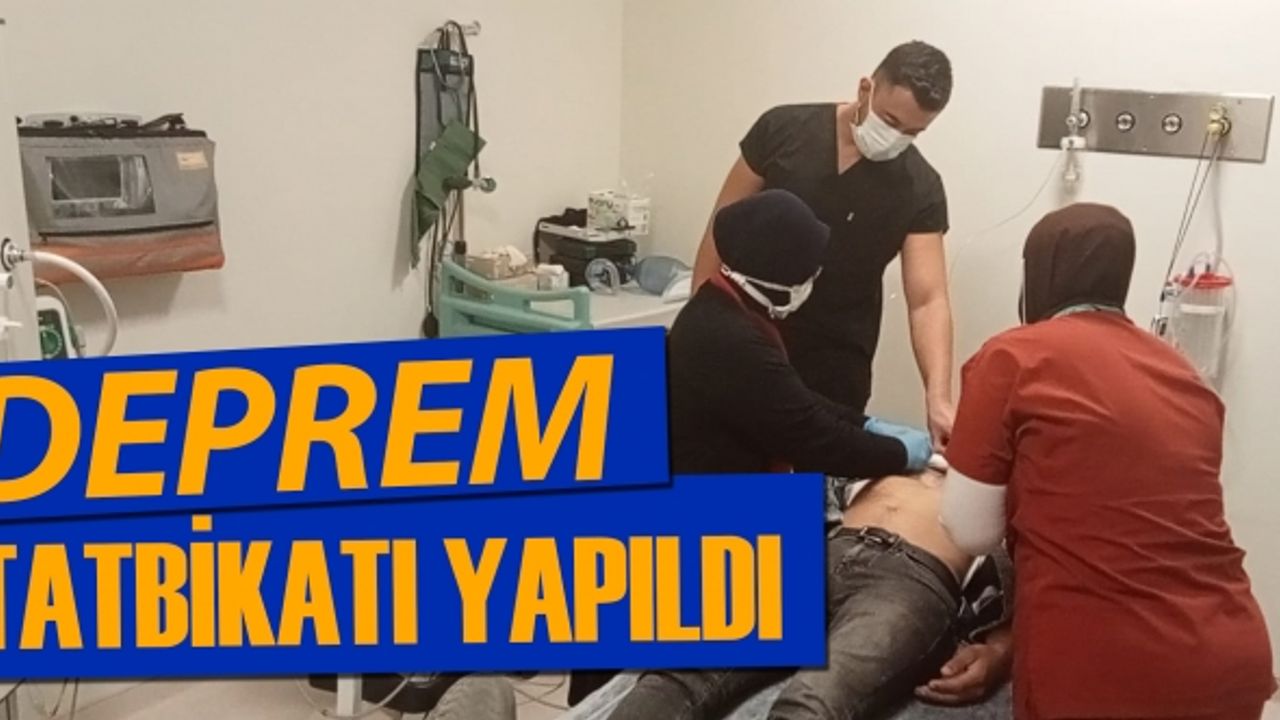 Andırın Devlet Hastanesi'nde Deprem tatbikatı yapıldı.
