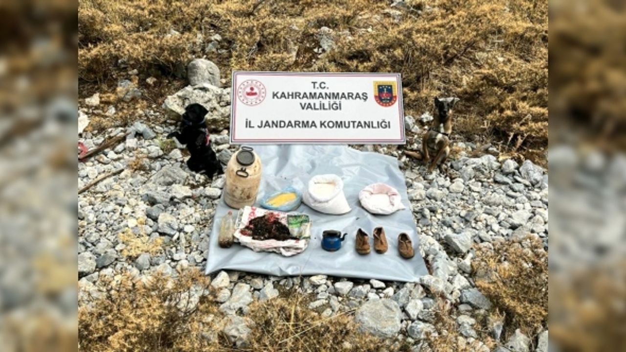 Kahramanmaraş'ta terör örgütüne ait depo bulundu