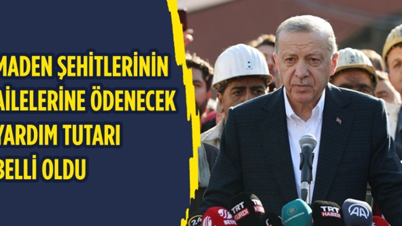 Maden şehitlerinin ailelerine ödenecek yardım tutarı belli oldu