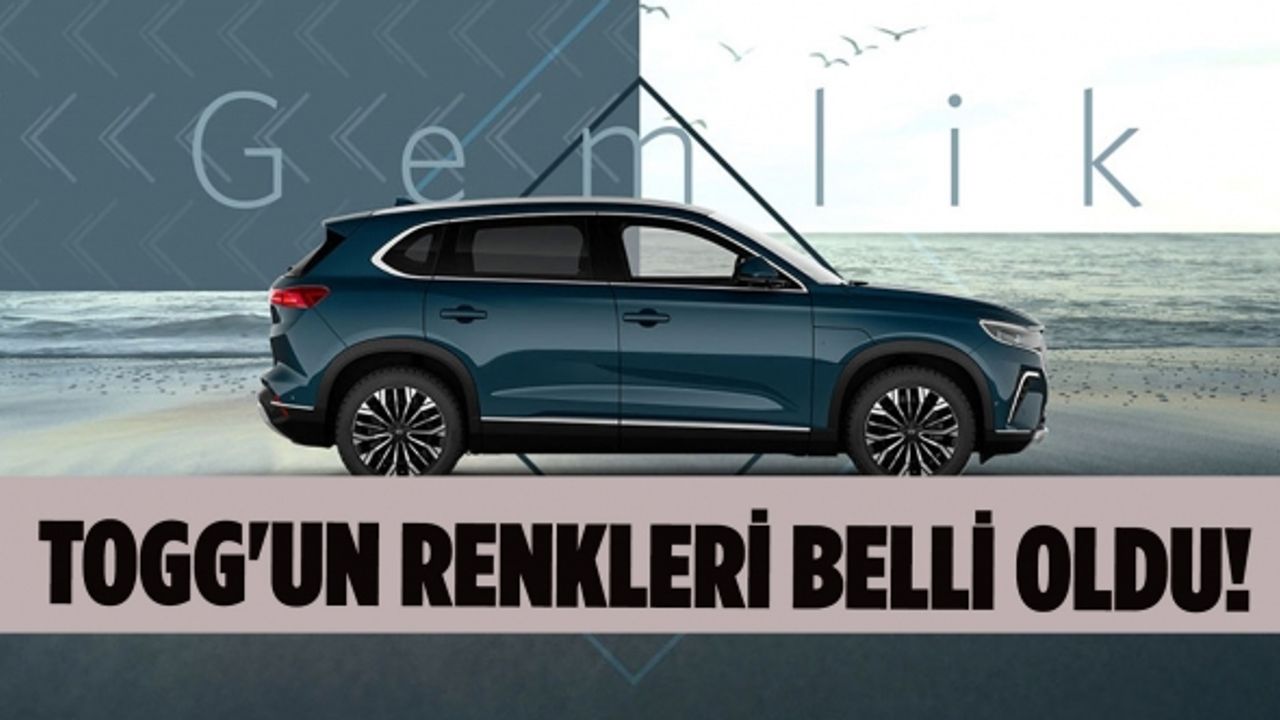 Togg'un renkleri belli oldu: Yerli otomobil Türkiye'nin güzelliklerinden ilham aldı