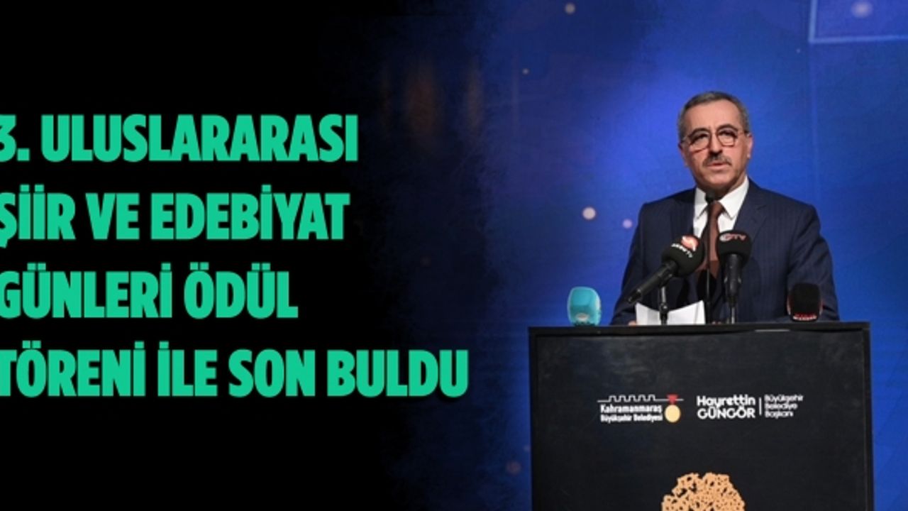 3. Uluslararası Şiir ve Edebiyat Günleri Ödül Töreni İle Son Buldu