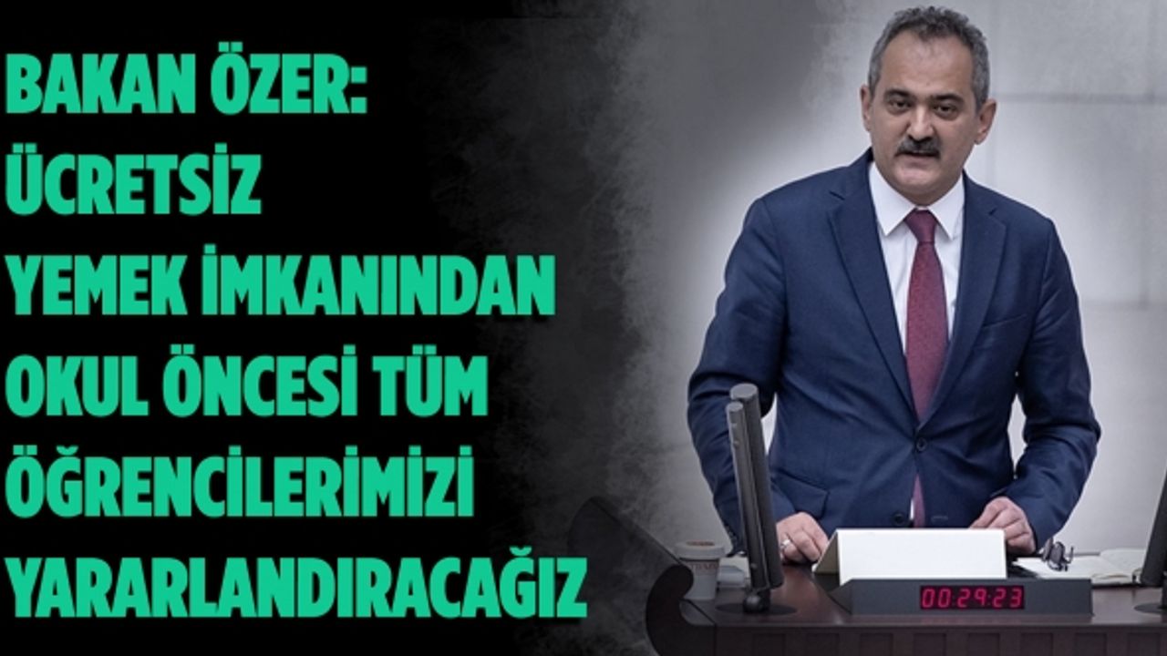 Mahmut Özer, bakanlığının 2023 yılı bütçesi üzerine açıklamalarda bulundu!