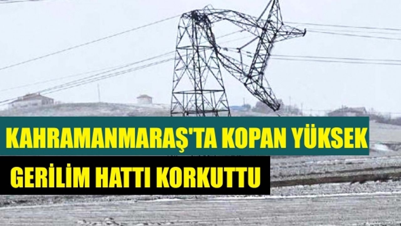 Kahramanmaraş'ta Kopan Yüksek Gerilim Hattı Korkuttu