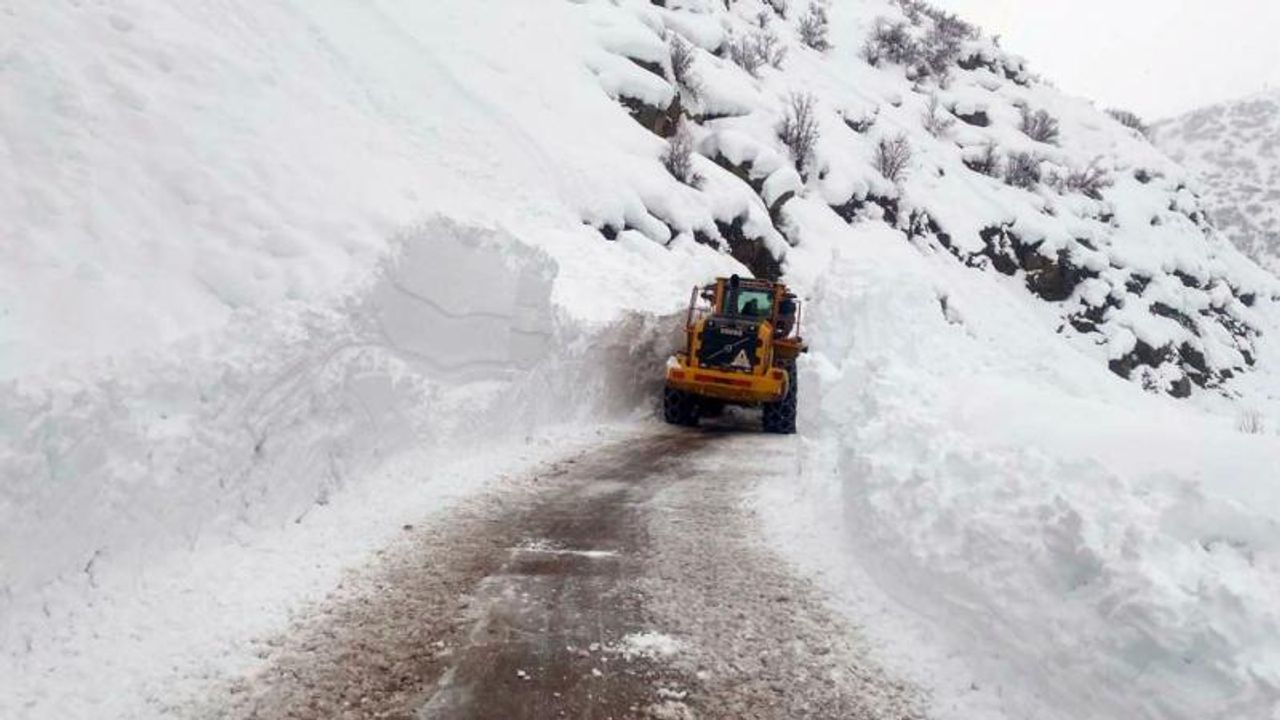 Hakkari'de 2 köyün yolu çığ nedeniyle kapandı