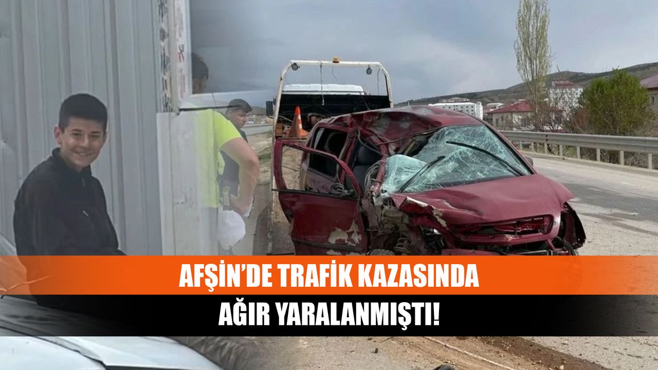 Afşin’de kaza sonucu ağır yaralanan kişi!