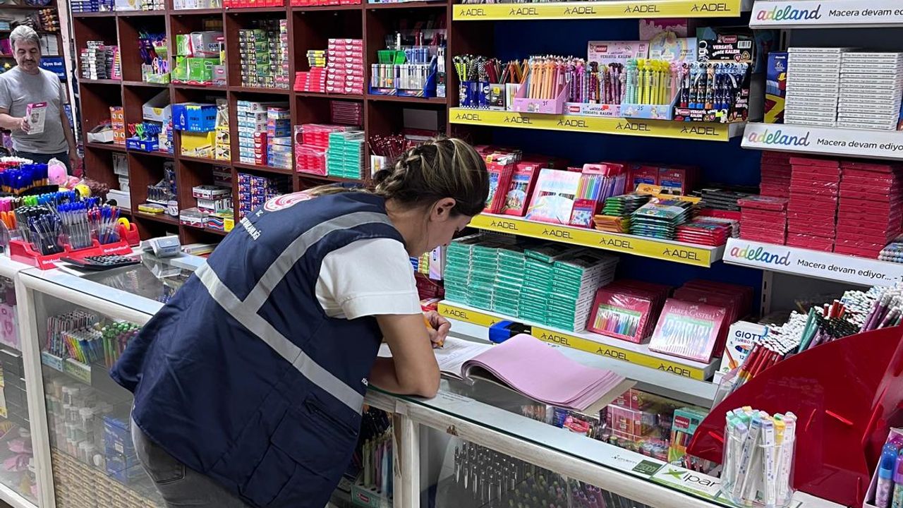 Kırtasiye ve okul ürünleri satan 154 işletmeye para cezası verildi