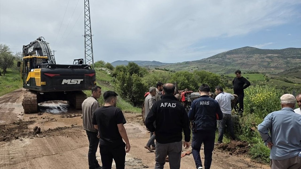 Kilis'te çayda mahsur kalan kişi kurtarıldı