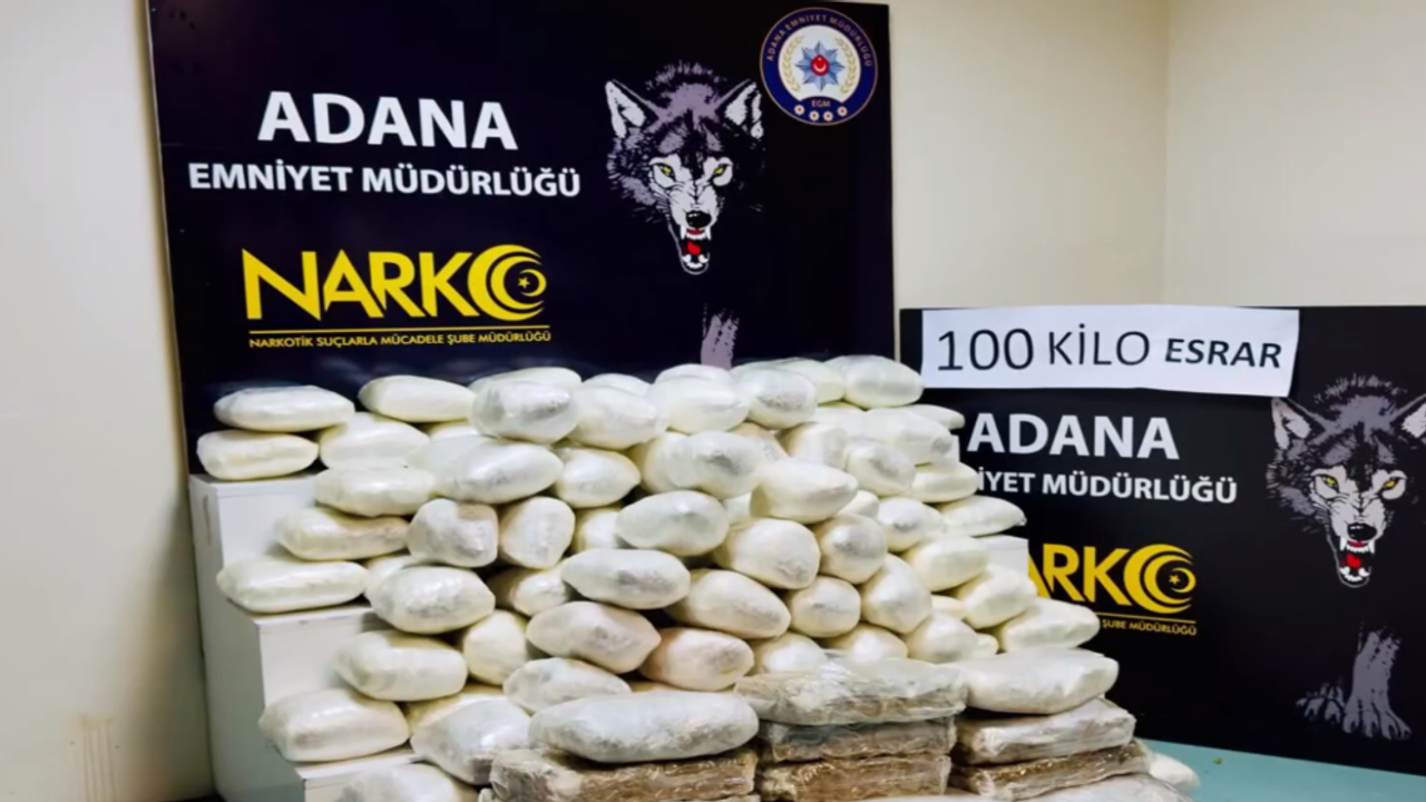 Adana'da uyuşturucu operasyonu: 100 kilo esrar ele geçirildi
