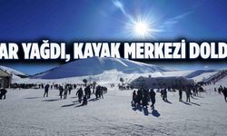 Kar yağdı, kayak merkezi doldu