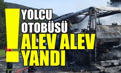 Yolcu Otobüsü Alev Alev Yandı