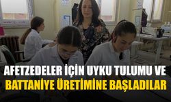 Afetzedeler İçin Uyku Tulumu ve Battaniye Üretimine Başladılar