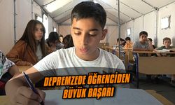 Depremzede öğrenciden büyük başarı