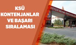 KSÜ Kontenjanlar ve Başarı Sıralaması