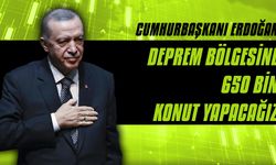 Cumhurbaşkanı Erdoğan: Deprem bölgesine 650 bin konut yapacağız