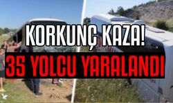 Şarampole Devrilen Otobüsteki 35 Yolcu Yaralandı