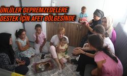 Ünlüler depremzedelere destek için afet bölgesinde