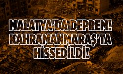 Malatya'da deprem! Kahramanmaraş'ta hissedildi!