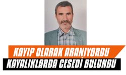 Kayıp Olarak Aranıyordu Kayalıklarda Cesedi Bulundu