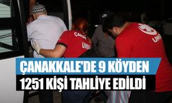 Çanakkale'de 9 Köyden 1251 Kişi Tahliye Edildi