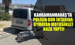 Kahramanmaraş'ta Polisin Dur İhtarına Uymayan Motosiklet Kaza Yaptı!