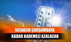 Sıcaklık Çarşambaya Kadar Kademeli Azalacak