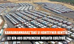 Kahramanmaraş'taki 51 Konteyner Kentte 62 Bin 409 Depremzede Misafir Ediliyor