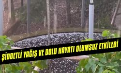 Şiddetli yağış ve dolu hayatı olumsuz etkiledi