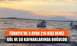 Türkiye'de 3 Ayda 216 Kişi Deniz, Göl ve Su Kaynaklarında Boğuldu