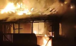 Bolu'da yangın çıkan ev kullanılamaz hale geldi