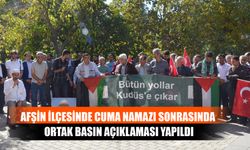 Afşin İlçesinde Cuma Namazı Sonrasında Ortak Basın Açıklaması Yapıldı