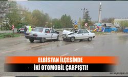 Elbistan İlçesinde İki Otomobil Çarpıştı!