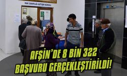 Afşin’de 8 bin 322 başvuru gerçekleştirildi!