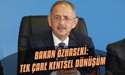 Bakan Özhaseki: “Tek çare kentsel dönüşüm”