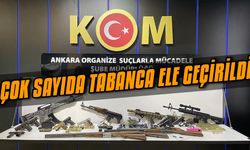 Çok sayıda tabanca ele geçirildi